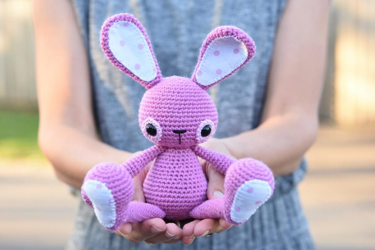 crochet bunny pink