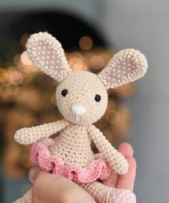 Amigurimi Large Winter Ballerina Bunny Bunnies Bunny Bunny Crocheted Cotton 