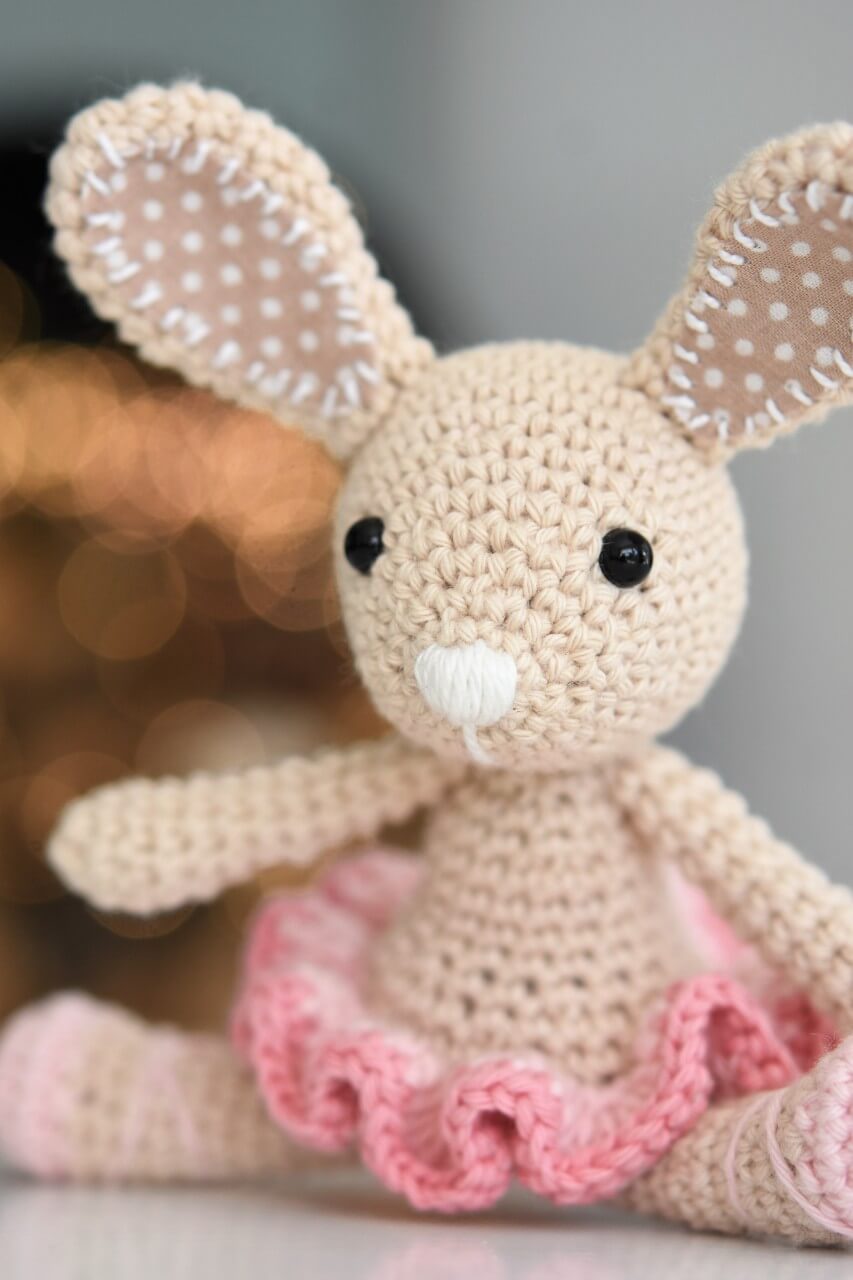 Crochet kit Amigurumi Ballerina Bunny DIY Stuffed Animal Toy Kit