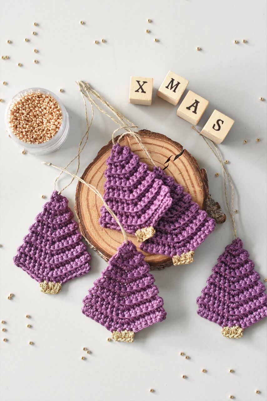 Mixed Up Christmas Trees Crochet Kit 