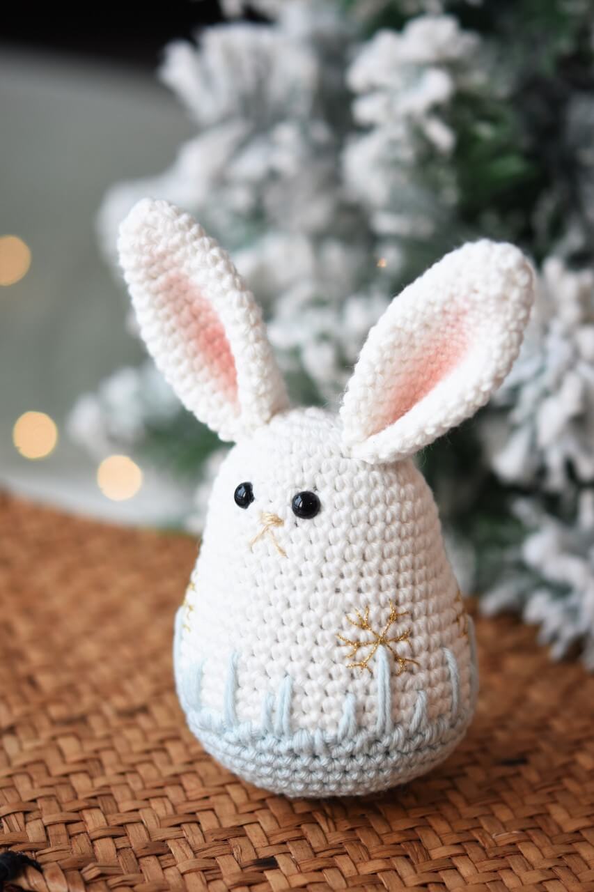 amigurumi jänku jõulukaunistus