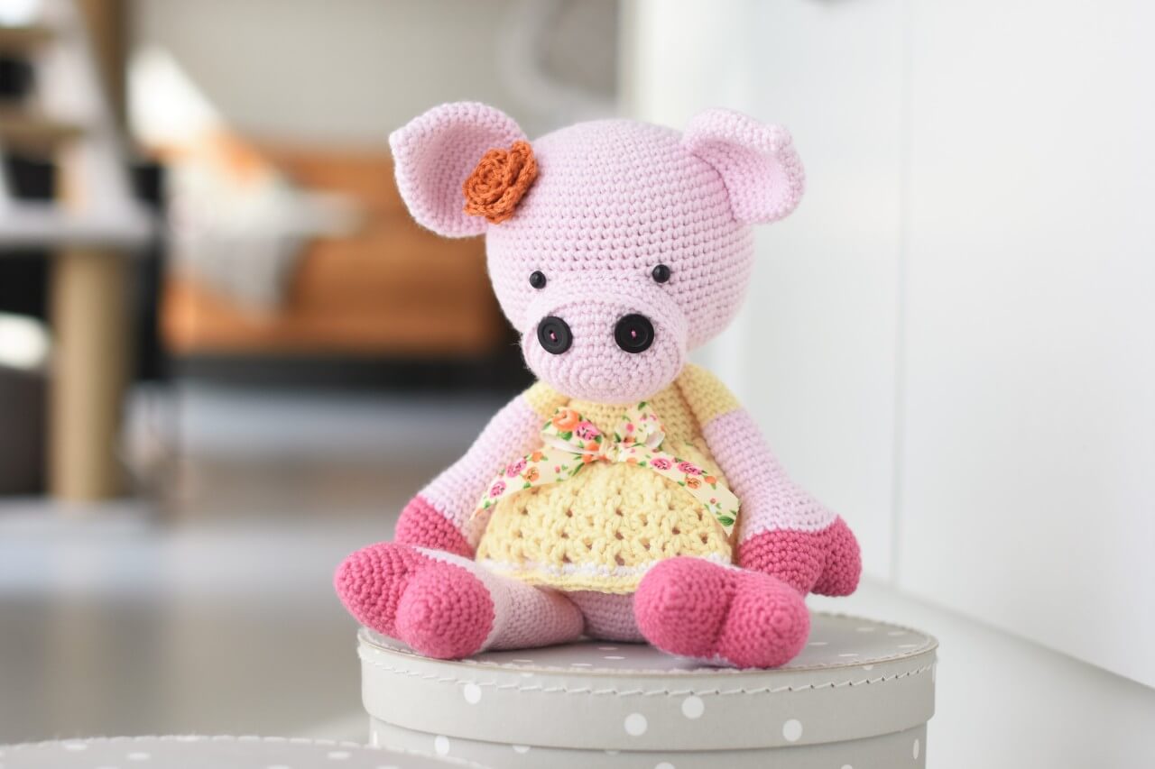 big amigurumi pig