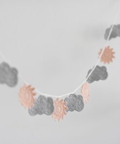 sun and cloud garland crochet pattern