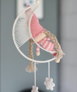 crochet moon fairy dreamcatcher