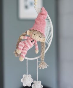 crochet moon fairy dreamcatcher