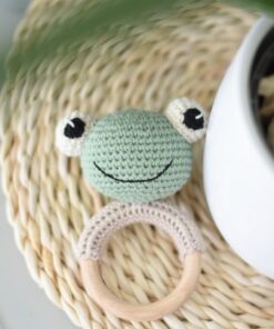 crochet frog rattle