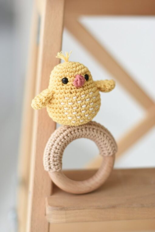 crochet chick rattle