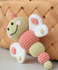 crochet butterfly rattle