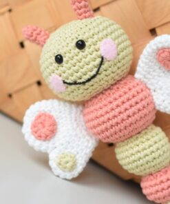 crochet butterfly rattle