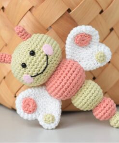 crochet butterfly rattle