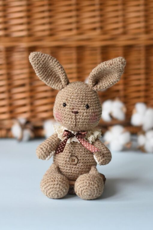 crochet tweed bunny toy