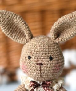 crochet tweed bunny face