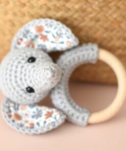 crochet elephant rattle