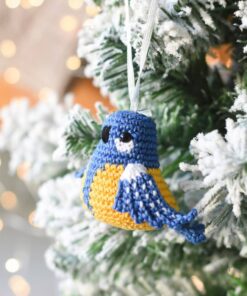 crochet bird christmas ornament
