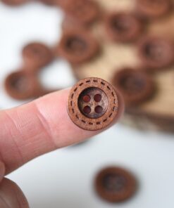 wooden buttons 15 mm relief