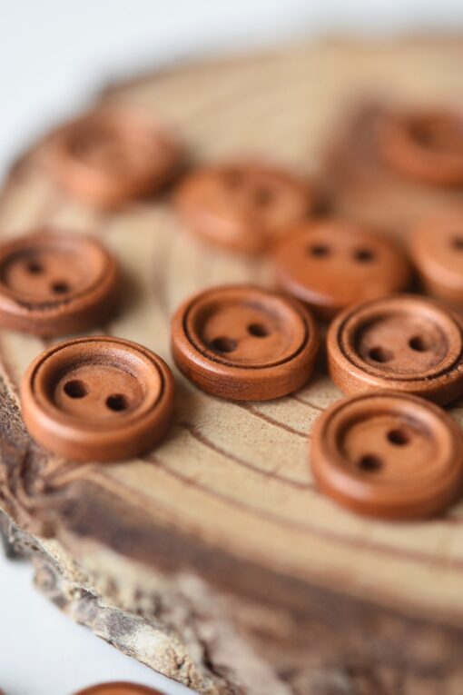 Wood button relief, 12 mm
