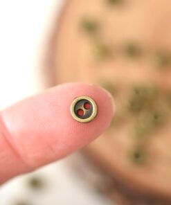 Mini doll buttons metal bronze 6mm