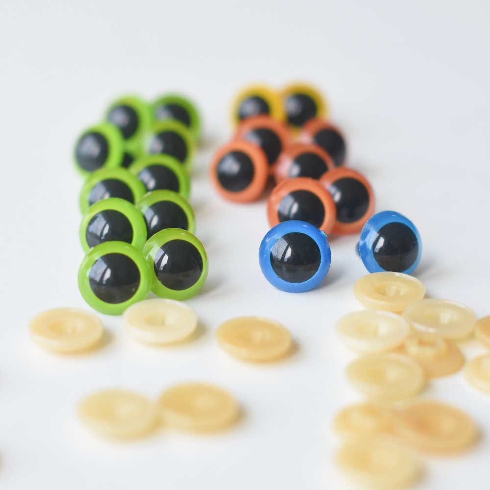 Colorful safety eyes 15mm - 10 pairs