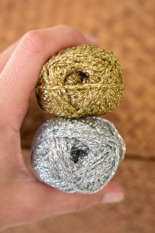 Ricorumi Lamé silver gold yarn