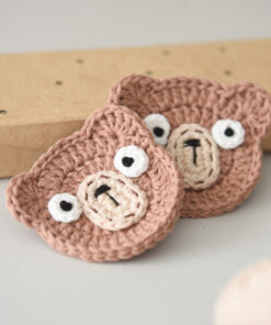 crochet bear motif