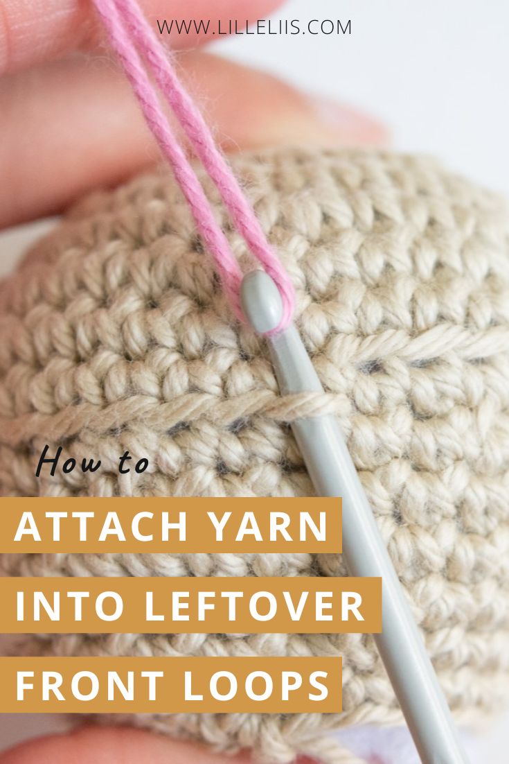 How to attach yarn into leftover front loops