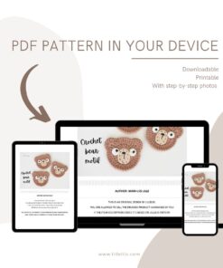 crochet bear motif pdf pattern