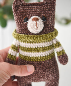 Crochet chenille bear