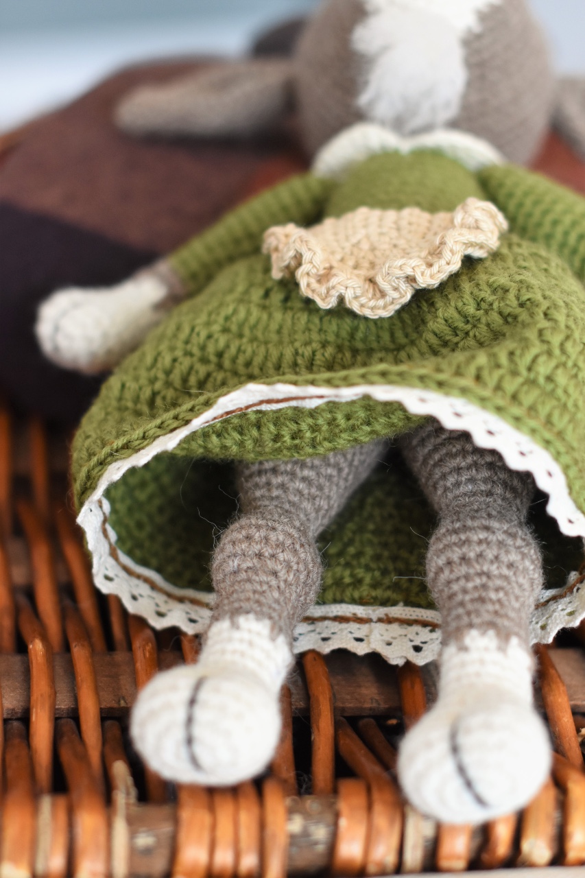 Crochet goat girl toy