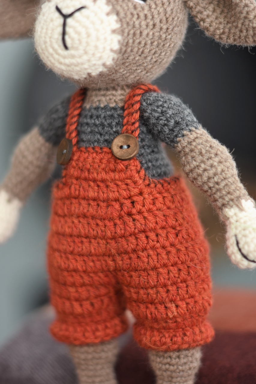Crochet toy trousers