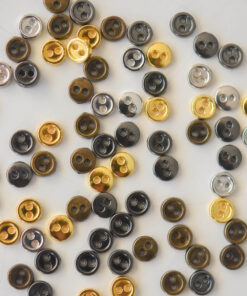 Mini doll buttons metal bronze 6mm