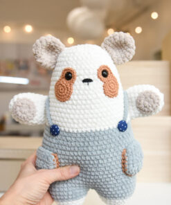 Crochet chenille panda