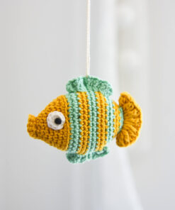 Crochet fish for baby play gym