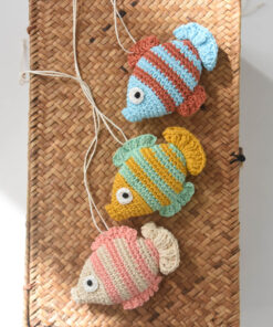 Crochet fish for baby play gym