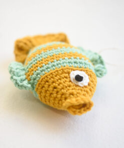 Crochet fish for baby play gym