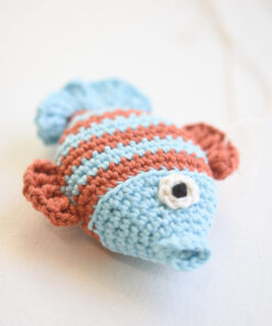 Crochet fish for baby play gym
