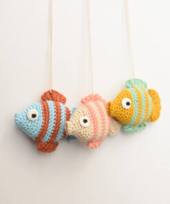 Crochet fish for baby play gym