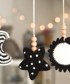 Crochet Sun, Moon and Star Baby Gym Toys pattern