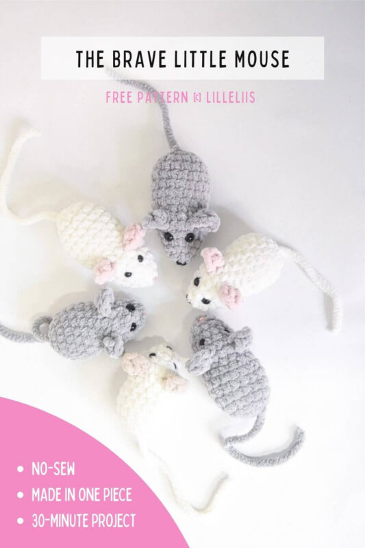 No-sew amigurumi mouse pattern free