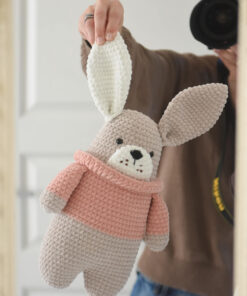 Pehme kaisujänes heegeldatud