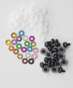 Glitter safety eyes 18 mm