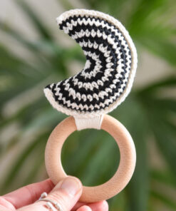 Crochet Montessori Moon Rattle