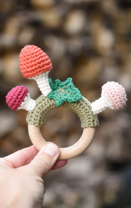 Crochet mushroom toy