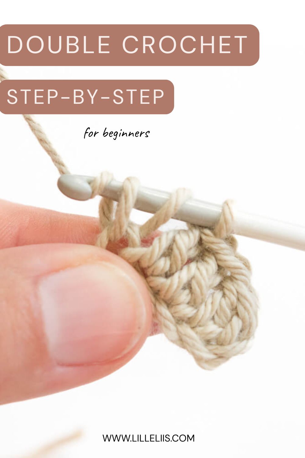 how to double crochet step-by-step