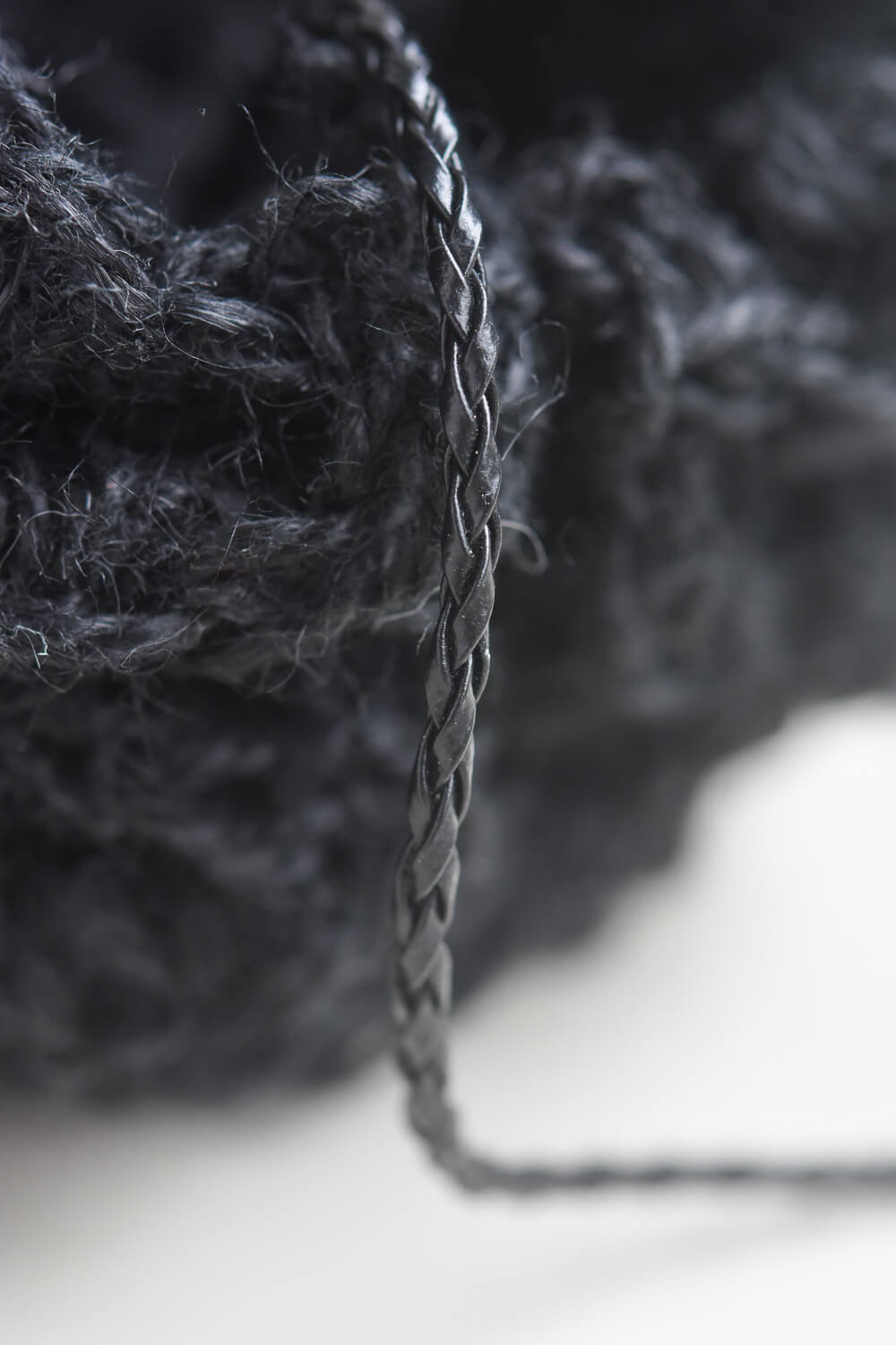 Braided leather cord