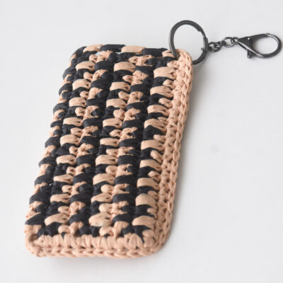 crochet clip-on glasses pouch